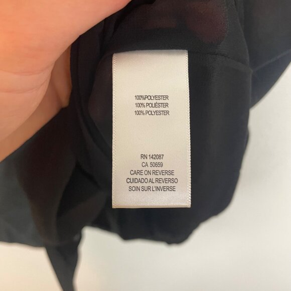 NWT Simply Noelle Womens L/XL Black Sleeveless Collared Wrap Dress Button Detail - Picture 5 of 9